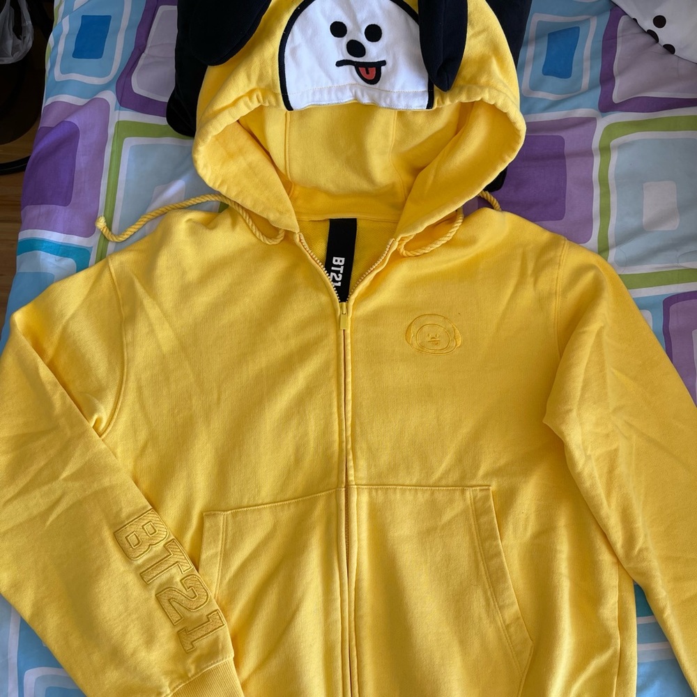 Official BT21 Yellow Chimmy Character Hoodie (JIMIN)